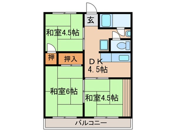 コ－ポ原田の物件間取画像